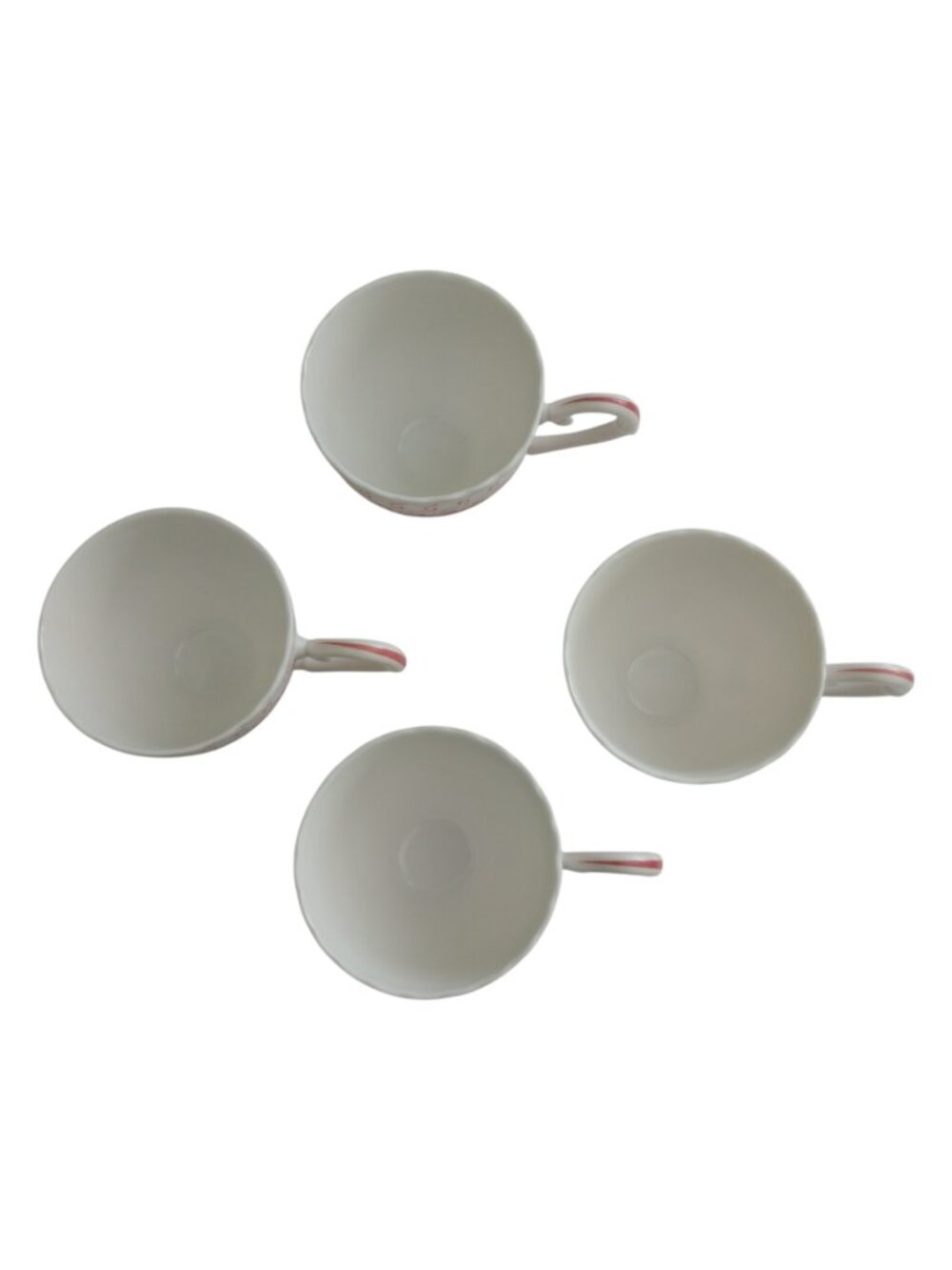 Gracie China Coastline Imports Pink Vine Teacups and Saucers Set of 4 Bone China - Picture 2 of 14